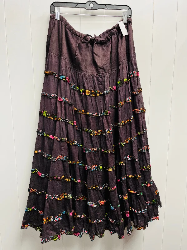 Skirt Maxi By Kaktus In Brown, Size: Xl