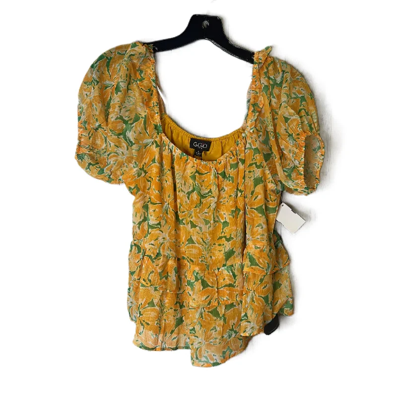 Top Short Sleeve By Gigio In Yellow, Size: S