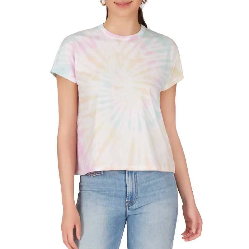 Tie Dye Tee In White