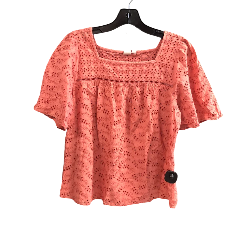 Top Short Sleeve By Gap In Coral, Size: S