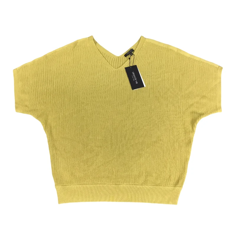 Top Short Sleeve By Lafayette 148 In Yellow, Size: M