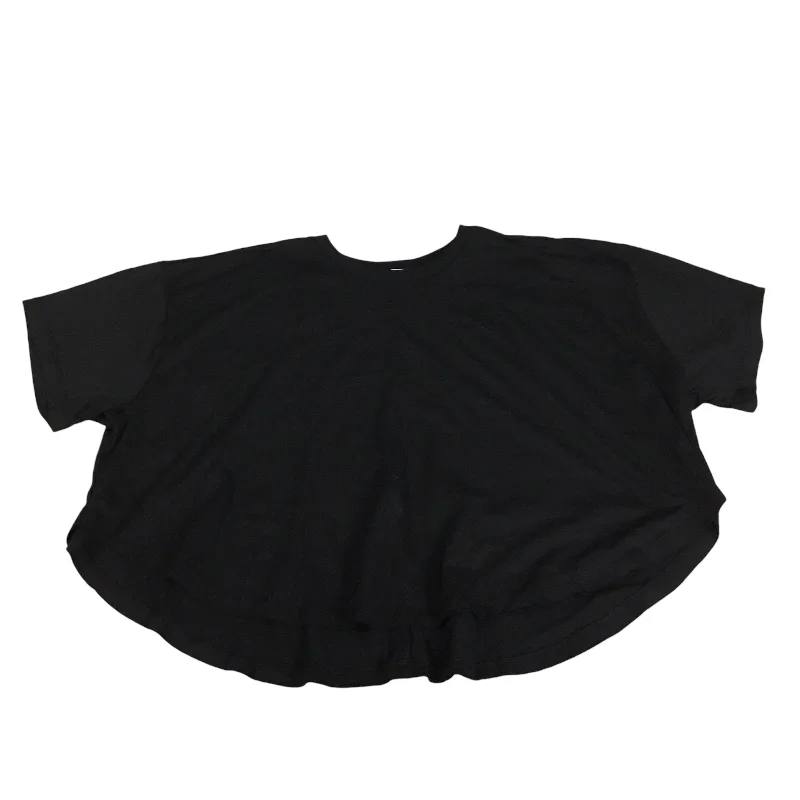 Top Short Sleeve Basic By Double Zero In Black, Size: L