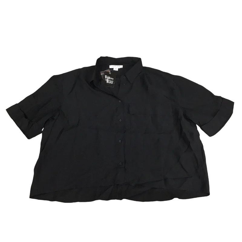 Top Short Sleeve By Favlux In Black, Size: M