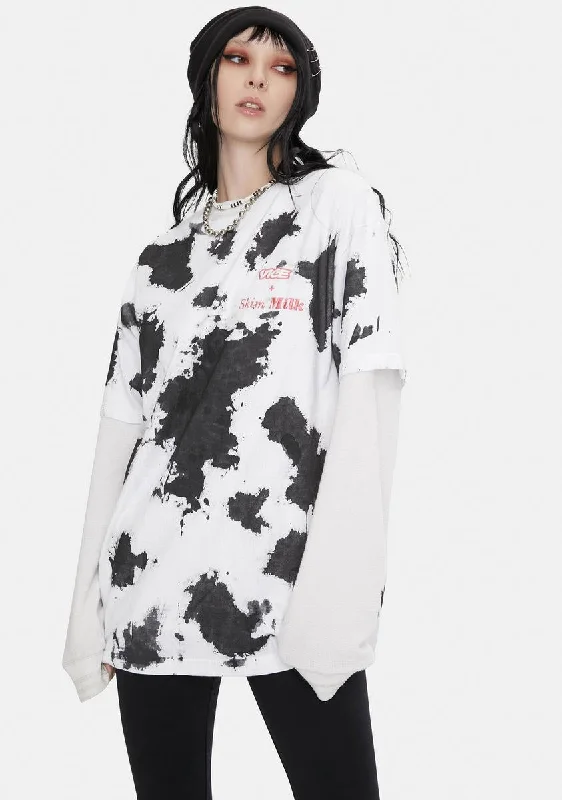 Vice Dairy Cow Print Tee