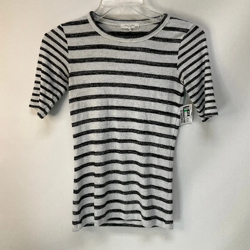 Top Short Sleeve By Rag And Bone In Striped Pattern, Size: Xxs