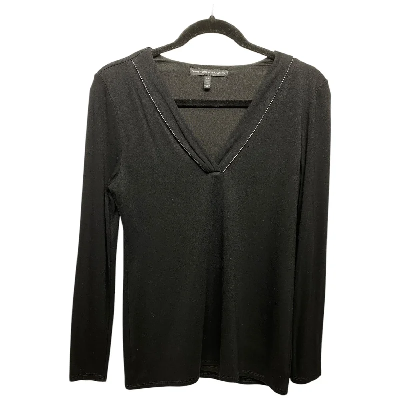 Top Long Sleeve By White House Black Market In Black, Size: Xs