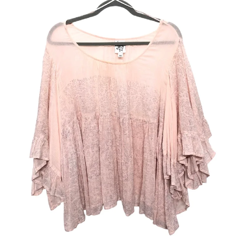 Top 3/4 Sleeve By Ivy Jane In Pink, Size: M