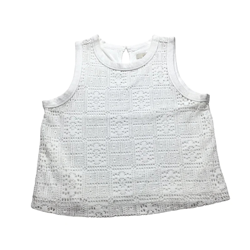 Top Sleeveless By Loft In White, Size: M