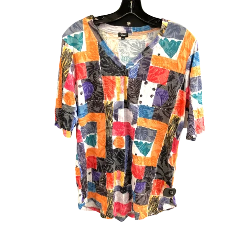 Top Short Sleeve By SHANA In Multi-colored, Size: Xs