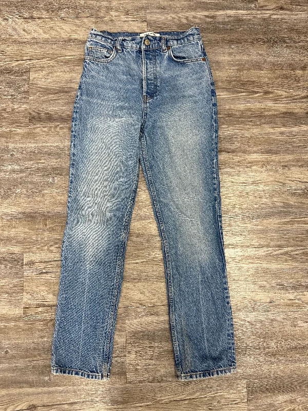 Jeans Straight By Reformation In Blue Denim, Size: 0