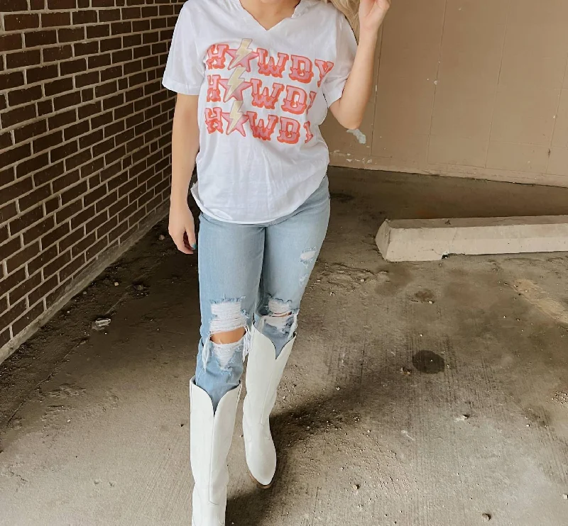 Howdy Tee In White