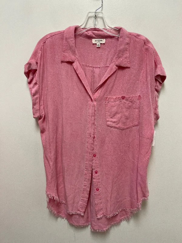 Top Short Sleeve By Umgee In Pink, Size: M