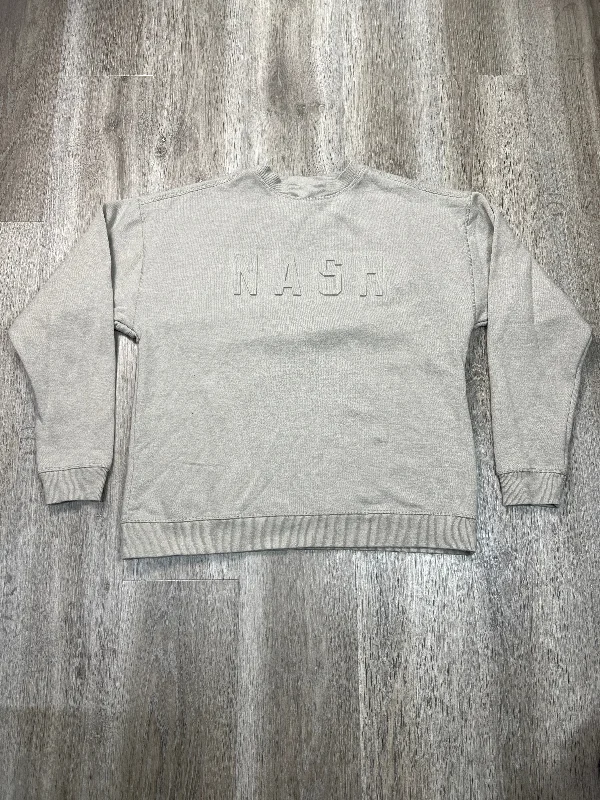 Sweatshirt Crewneck By NASH In Tan, Size: M