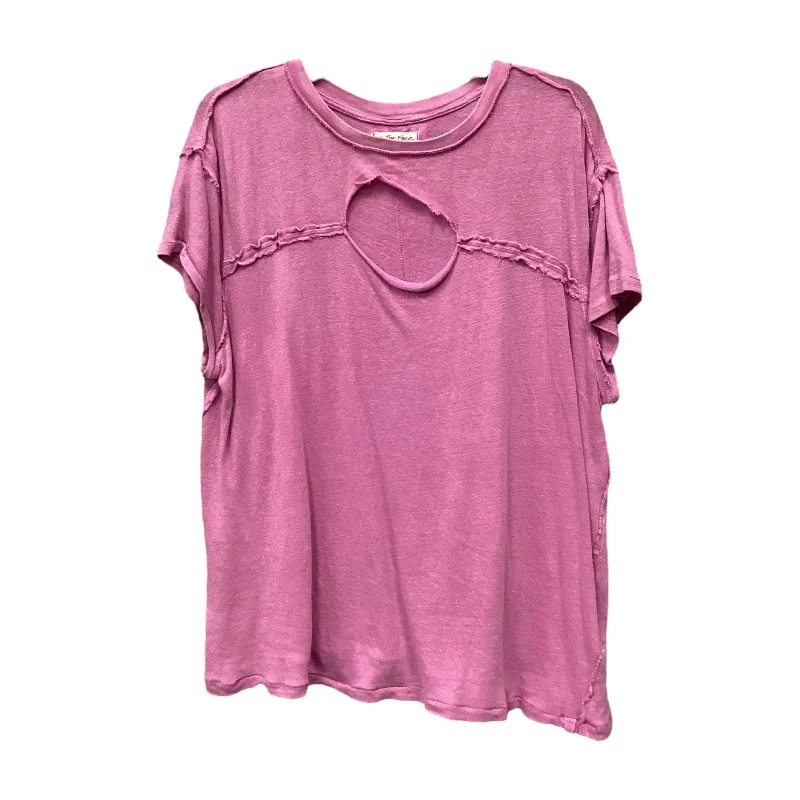 Top Short Sleeve Basic By We The Free In Pink, Size: M