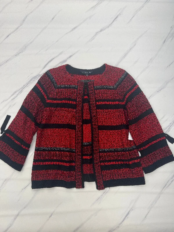 Sweater Cardigan By Ming Wang In Red, Size: L