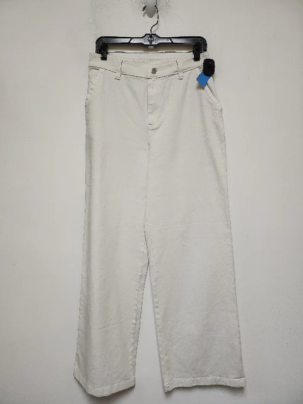 Jeans Straight By Bp In White Denim, Size: 0