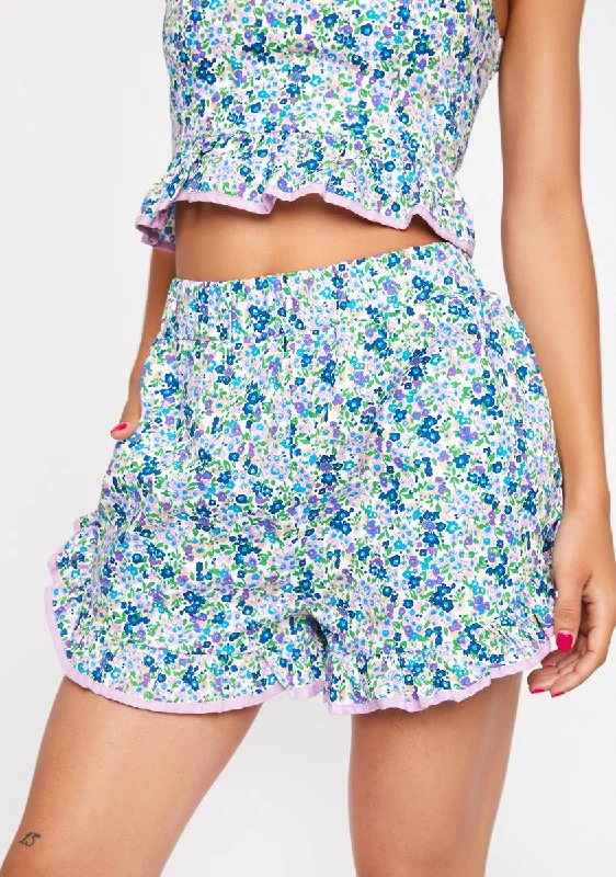 Ruffle Ditsy Shorts