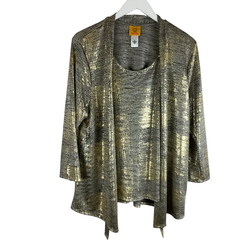 Top Long Sleeve By Ruby Rd In Gold, Size: Xl