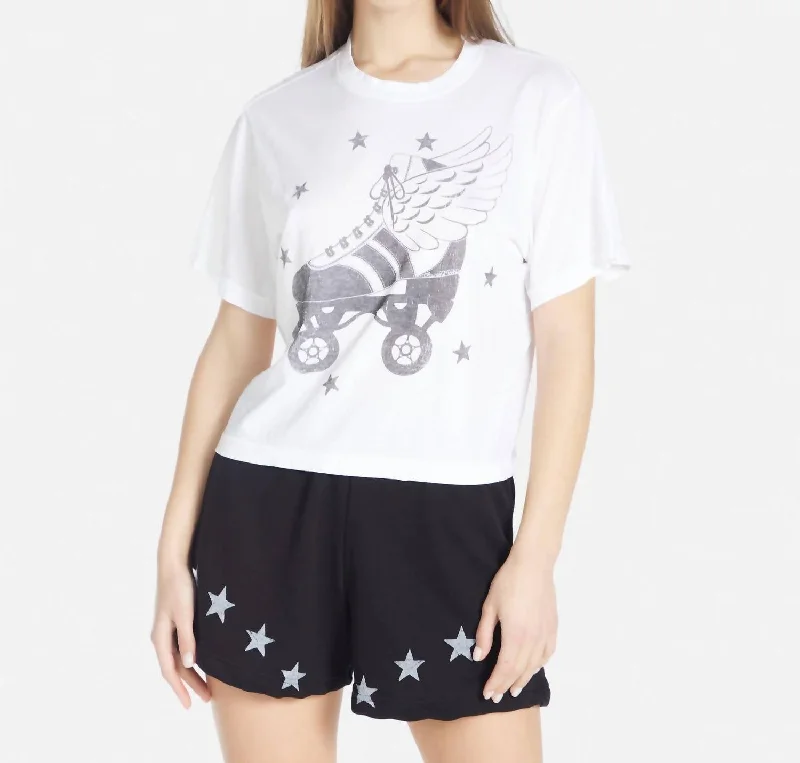 Rue Retro Skate Tee In White