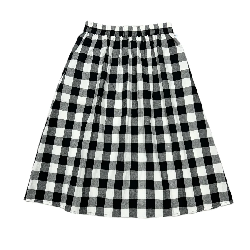 Skirt Midi By Joan Rivers In Black & White, Size: Xsp