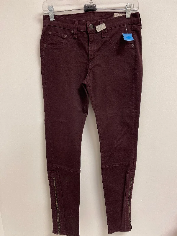 Jeans Skinny By Rag & Bones Jeans In Purple, Size: 6