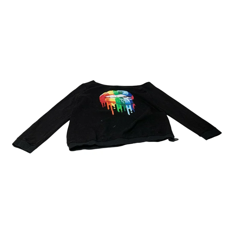 Top Long Sleeve By Magic MK In Black, Size: L