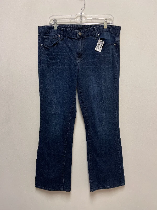 Jeans Flared By Calvin Klein In Blue Denim, Size: 14