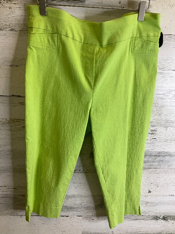 Capris By Alfred Dunner In Green, Size: 14