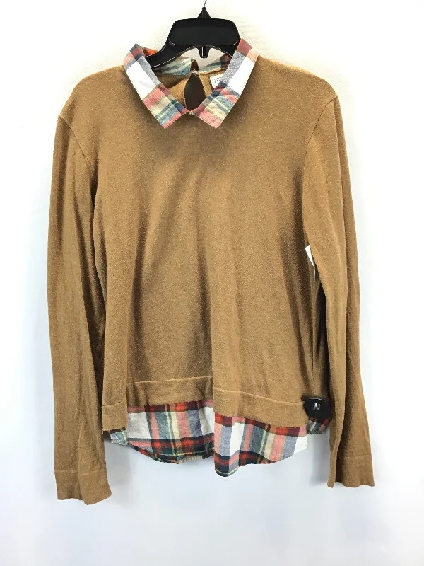 Top Long Sleeve By J. Crew In Brown, Size: L