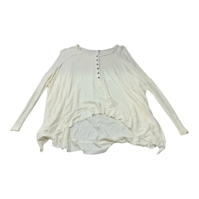 Top Long Sleeve By Free People In Cream, Size: Xs