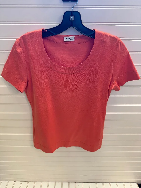 Top Short Sleeve By Akris In Peach, Size: M