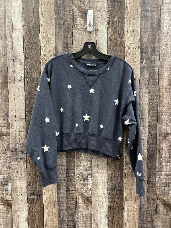 Sweatshirt Crewneck By Abercrombie And Fitch In Navy, Size: S