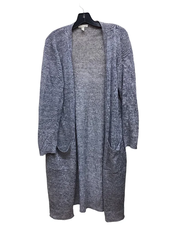 Sweater Cardigan By Eileen Fisher In Grey, Size: M