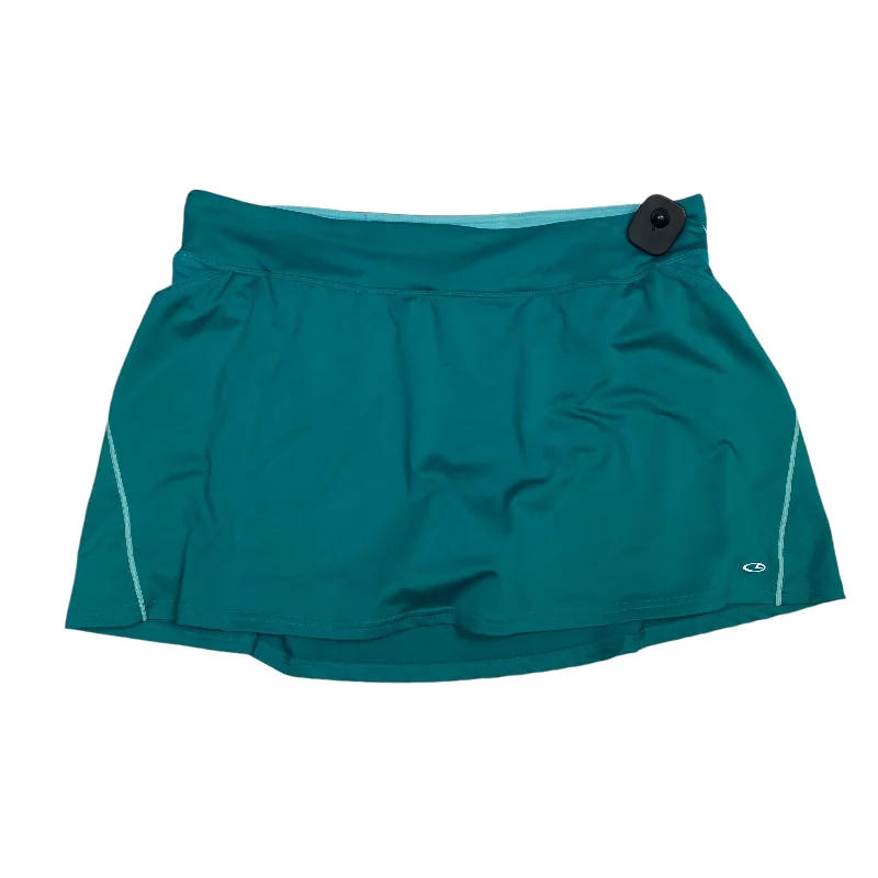 Athletic Skort By Champion In Green, Size: Xxl