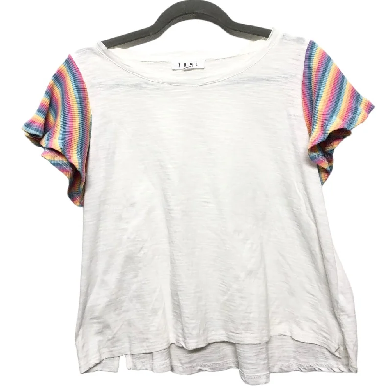 Top Short Sleeve By Thml In Multi-colored, Size: M