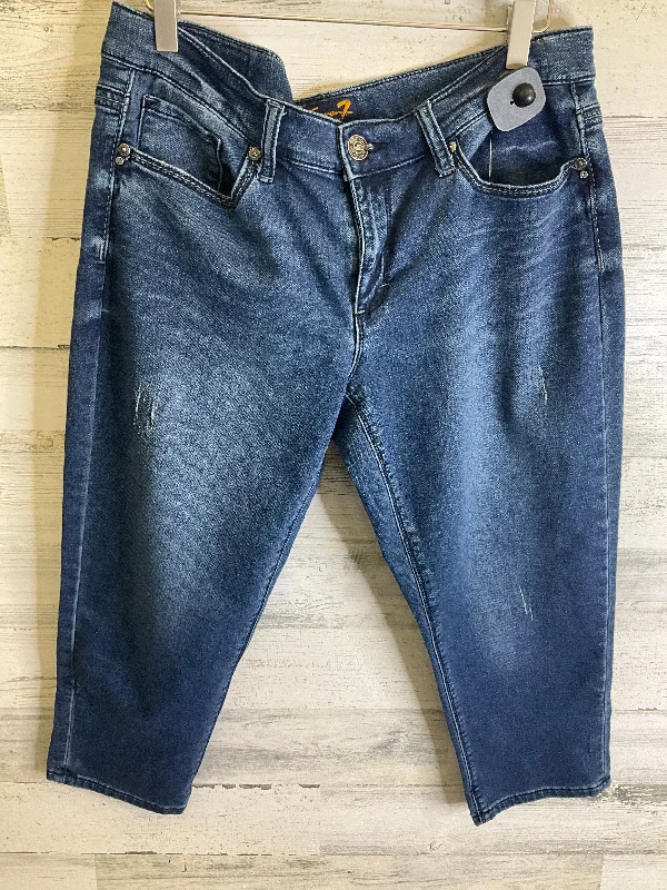 Capris By Seven 7 In Blue Denim, Size: 10