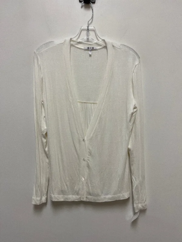 Sweater Cardigan By Three Dots In Cream, Size: S