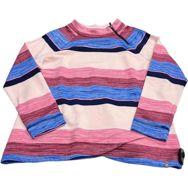 Athletic Sweatshirt Collar By Talbots In Blue & Pink, Size: Petite L