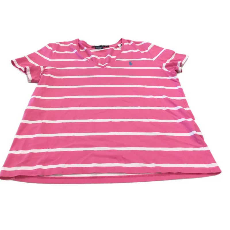 Top Short Sleeve Basic By Ralph Lauren In Pink, Size: Xl