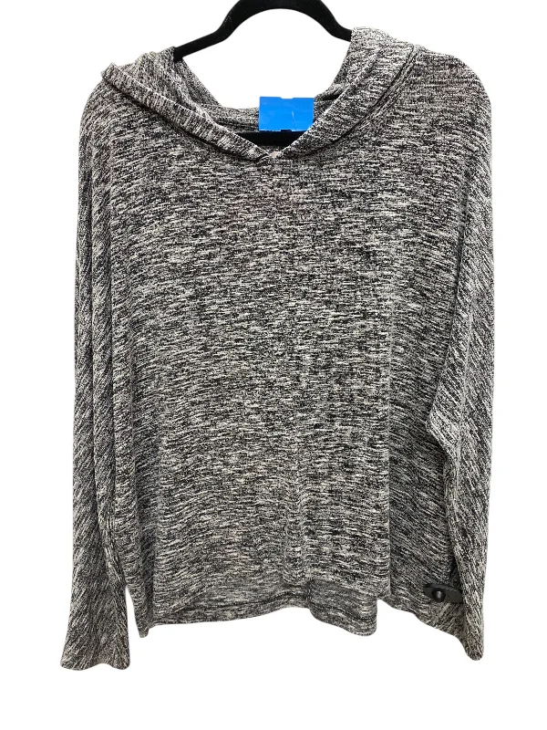 Sweatshirt Hoodie By Loft In Grey, Size: L