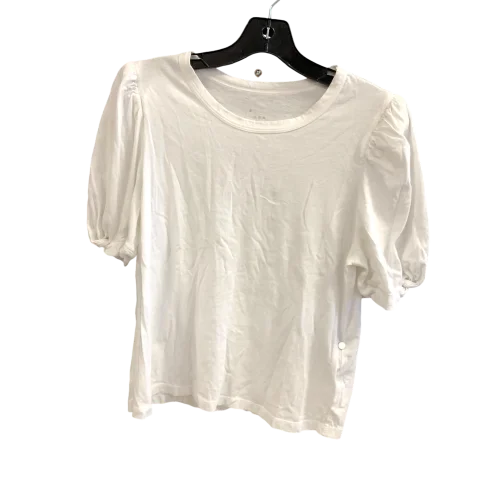 Top Short Sleeve By A New Day In White, Size: L