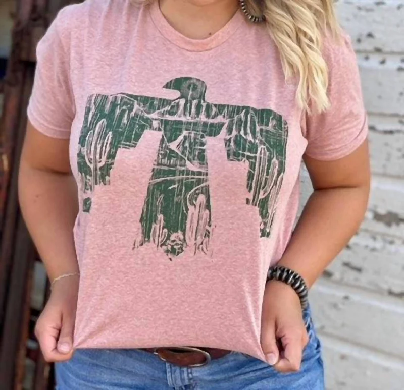 Desert Scene Thunderbird Tee In Pink