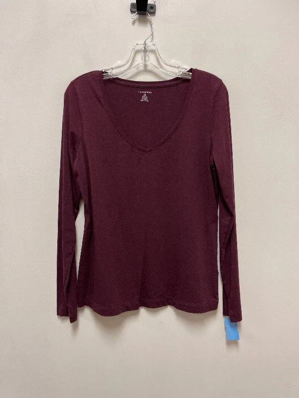 Top Long Sleeve By Lands End In Purple, Size: M