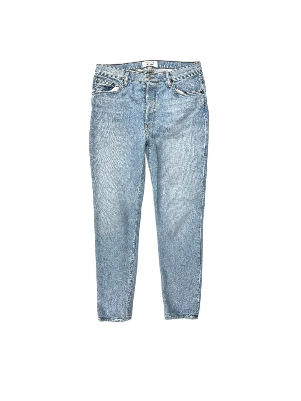 Jeans Straight By Reformation In Blue Denim, Size: 12