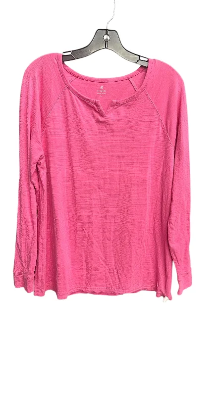 Top Long Sleeve By Talbots In Pink, Size: L