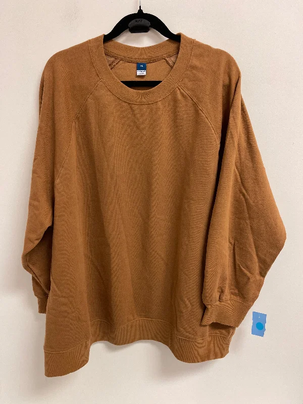 Sweatshirt Crewneck By Old Navy In Brown, Size: Xl