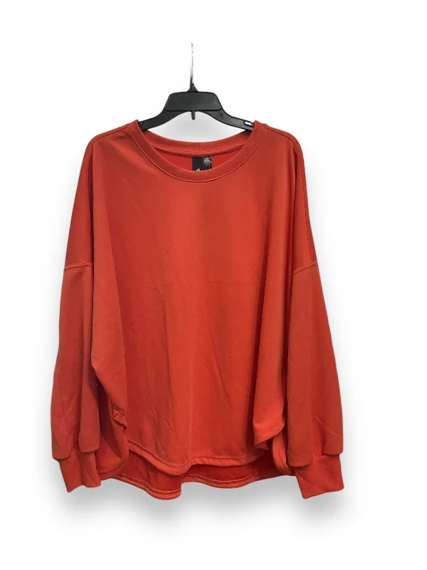 Sweatshirt Crewneck By Adidas In Orange, Size: 3x