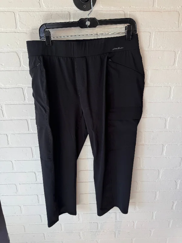 Athletic Capris By Eddie Bauer In Black, Size: L