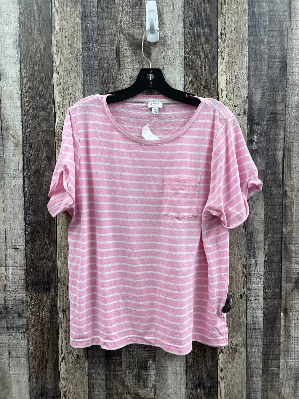 Top Short Sleeve By J. Crew In Striped Pattern, Size: Xl