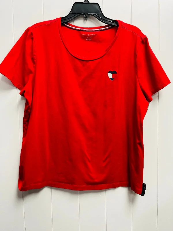 Top Short Sleeve Basic By Tommy Hilfiger In Red, Size: Xl